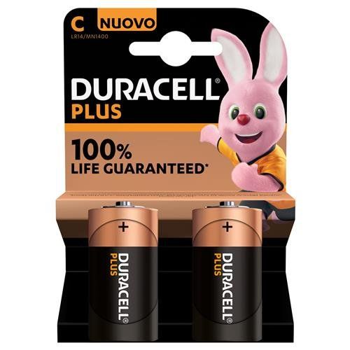 DURACELL Plus C Alkaline Batteries - Pack of 2 - Image 1