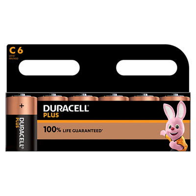 Duracell S18713 C Cell Plus Power +100% Batteries (Pack 6) - Thumbnail 3
