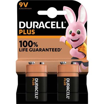 Duracell batterij Plus 100% 9V blister van 2 stuks - Thumbnail 2