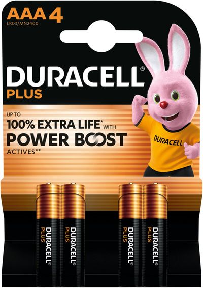 Duracell S30947 Aaa Cell Plus With Power Boost Batteries (Pack 4)