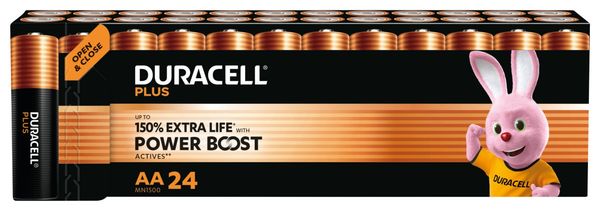 Duracell Plus AA Batteries with Power Boost (Pack of 24) 5019178