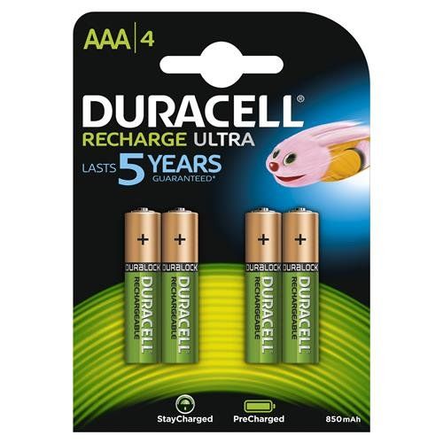 Duracell Aaa Cell 900Mah Rechargeable Batteries (Pack 4) S7662 - Image 1