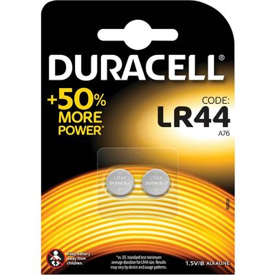 Duracell S3284 Lr44 A76 Button Battery (Pack 2)