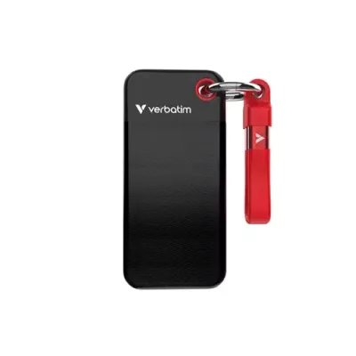 Verbatim Pocket SSD USB 3.2 Gen 2 1TB Black/Red - Thumbnail 2