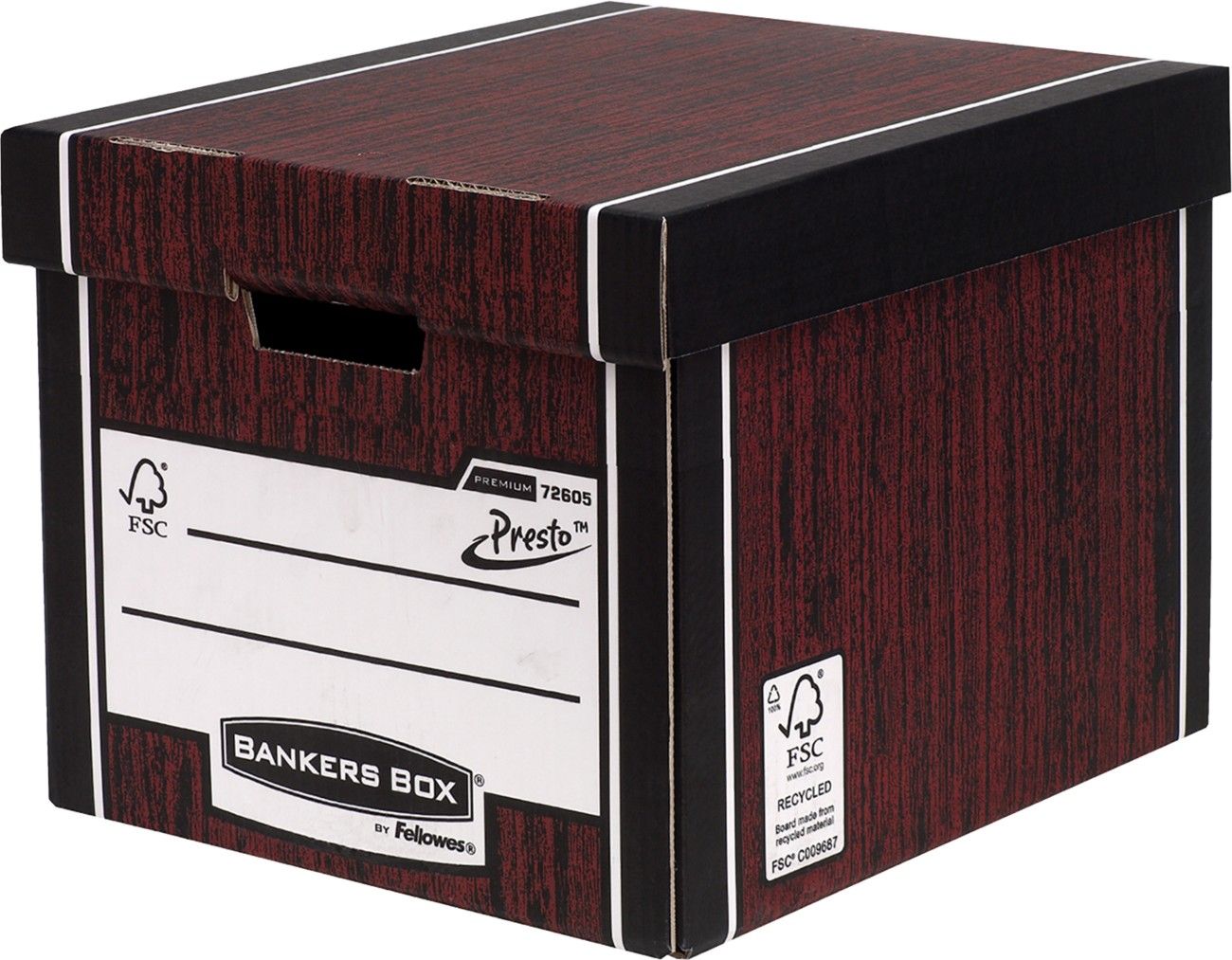 Bankers Box PREMIUM PRESTO STOR BOX WGRAIN PK10 - Image 1