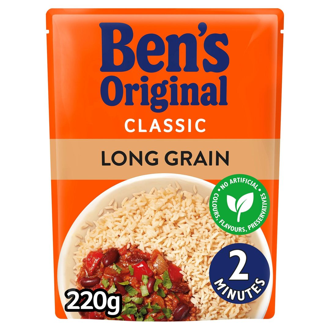 Bens Original Long Grain Microwave Rice 220g - Image 1