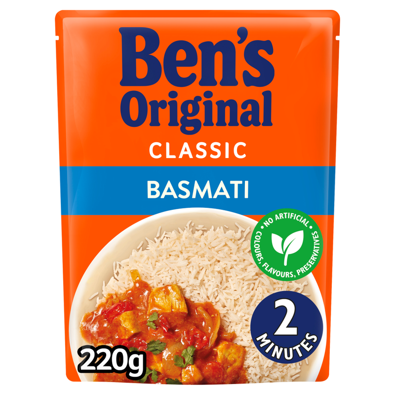 Bens Original Basmati Microwave Rice 220g - Image 1