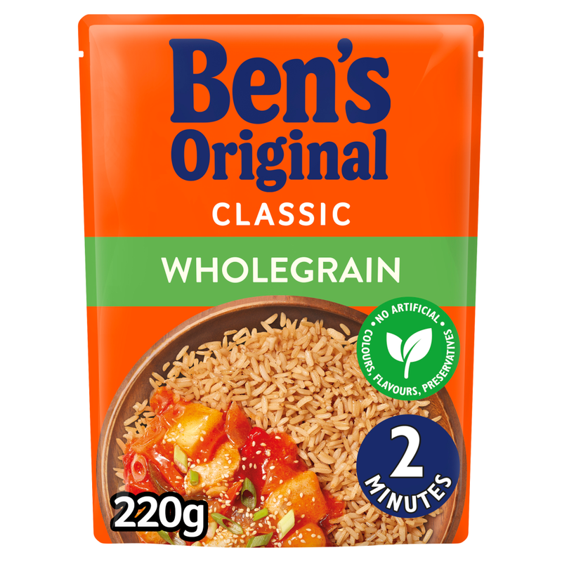 Bens Original Wholegrain Microwave Rice 220g - Image 1