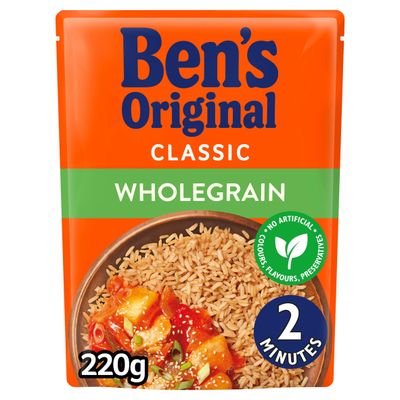 Bens Original Wholegrain Microwave Rice 220g - Thumbnail 2