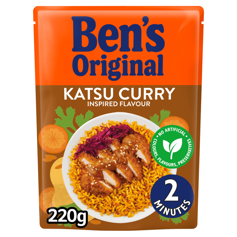 Bens Original Katsu Curry Microwave Rice 220g - Image 1