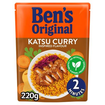 Bens Original Katsu Curry Microwave Rice 220g - Thumbnail 2