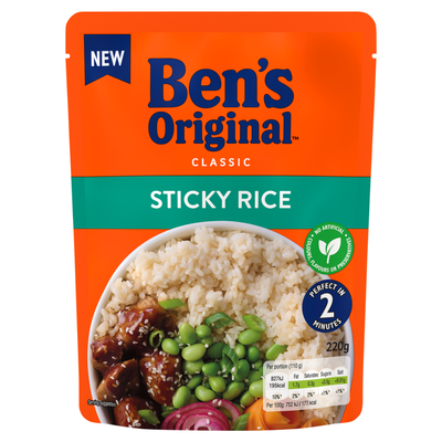 Bens Original Sticky Rice Microwave Rice 220g