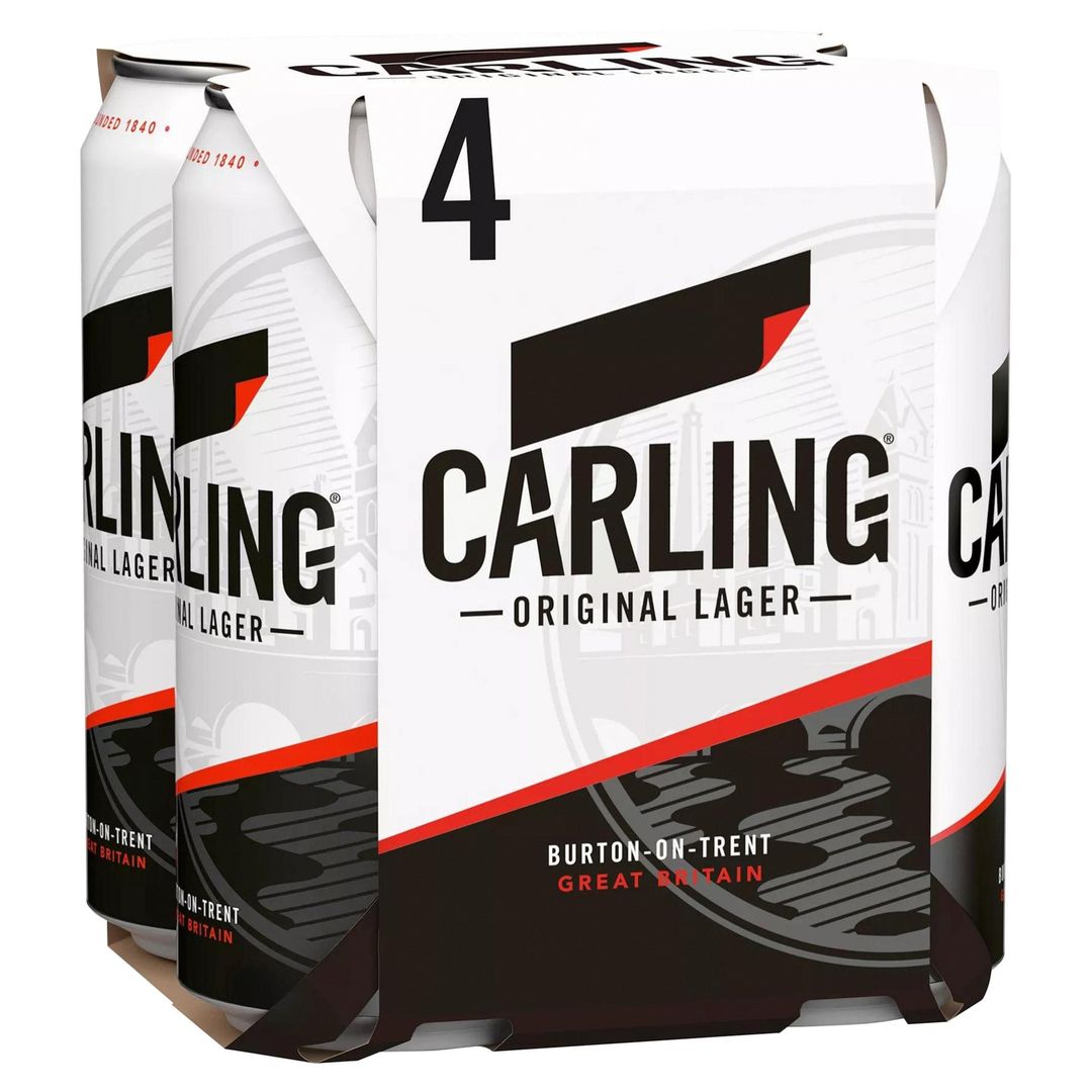 Carling Original Lager Beer Can 4 x 440ml - Image 1