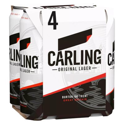 Carling Original Lager Beer Can 4 x 440ml