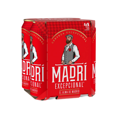 Madri Excepcional Premium Lager Beer 4 x 440ml - Thumbnail 2