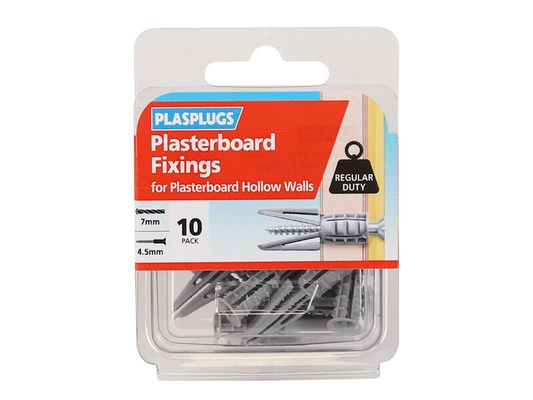 Plasplugs CF104 Cf 104 Standard Plasterboard Fixings Pack Of 10