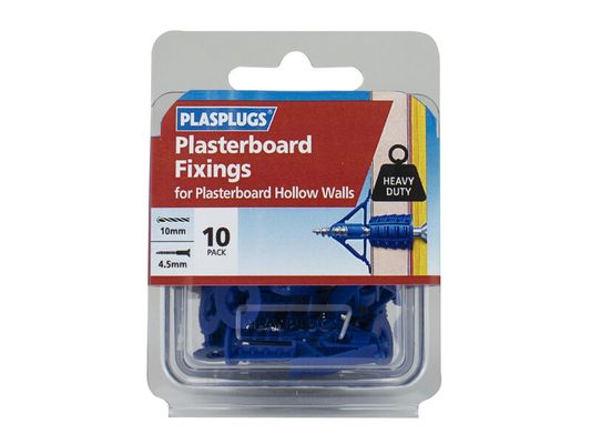 Plasplugs HCF110 Hcf110 Heavy-Duty Plasterboard Fixings Pack Of 10