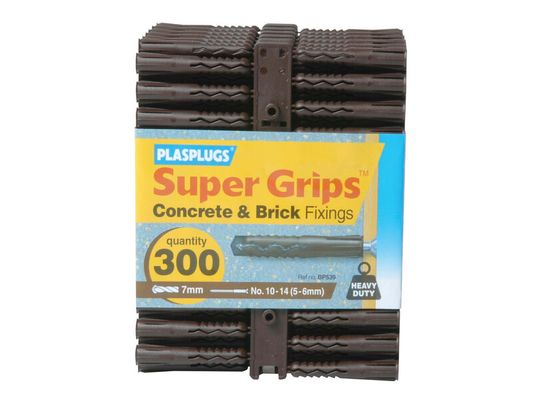Plasplugs BP539CC Bp 539 Solid Wall Super Grips™ Fixings Brown (300)