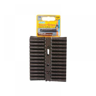 Plasplugs SBP503CC Sbp 503 Solid Wall Super Grips™ Fixings Brown (100)