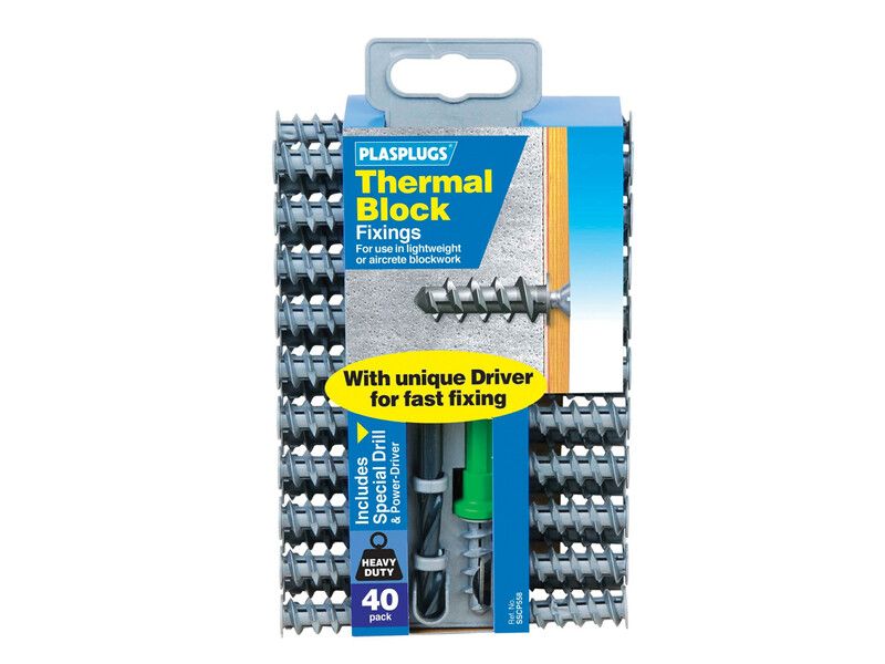 Plasplugs SSCP558CC Thermal Block Fixings (40) - Image 1