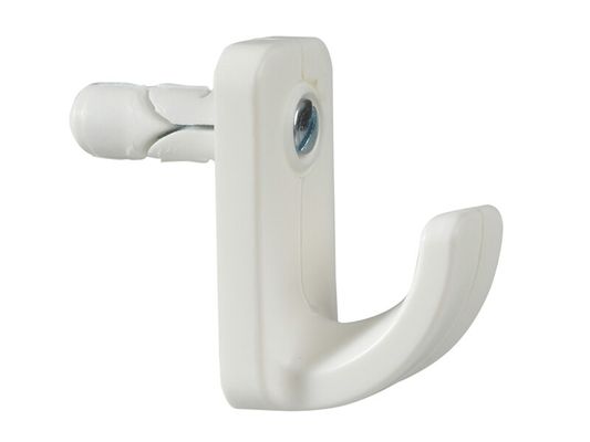 Plasplugs HW124 White Single Hollow Door Hook Pack Of 1
