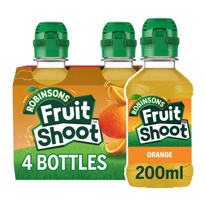 Fruit Shoot Orange Kids Juice Drink 4 x 200ml - Image 1
