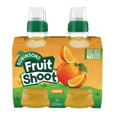 Fruit Shoot Orange Kids Juice Drink 4 x 200ml - Thumbnail 2