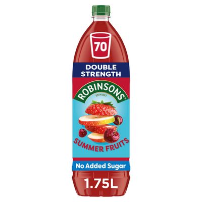 Robinsons Double Strength Summer Fruits No Added Sugar Squash 1.75L