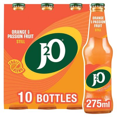 J2O Orange & Passion Fruit Bottles 10 x 275ml