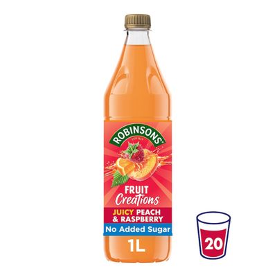 Robinsons Juicy Peach & Raspberry Fruit Creations 1L