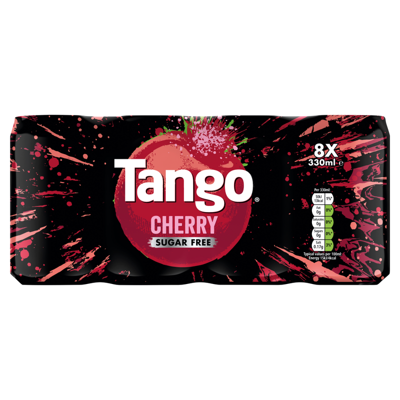 Tango Cherry Sugar Free Cans 8 x 330ml - Image 1