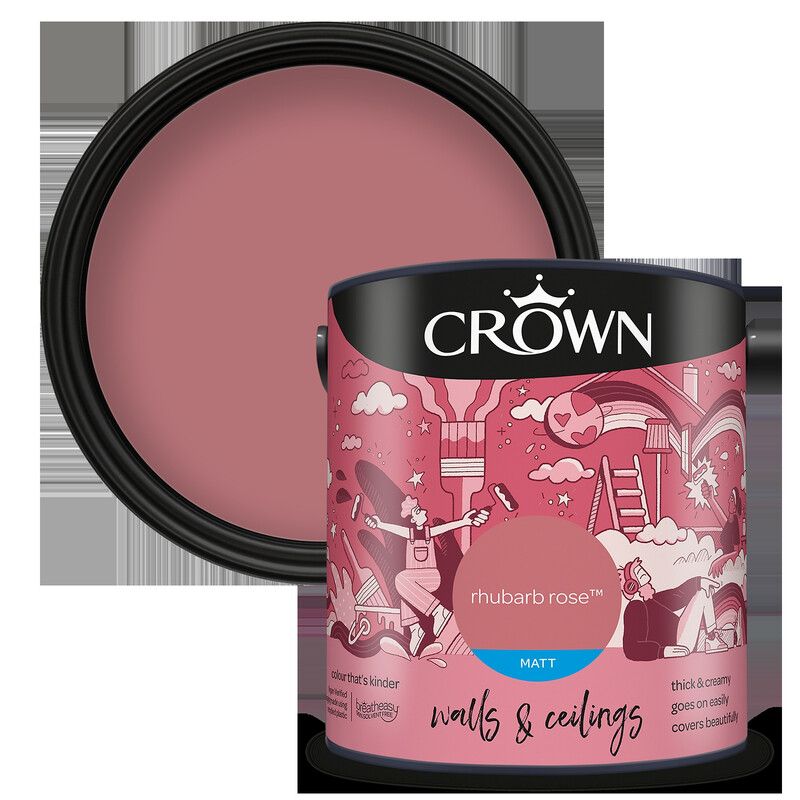 Crown Matt Emulsion - Rhubarb Rose / 2.5l - Image 1