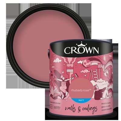 Crown Matt Emulsion - Rhubarb Rose / 2.5l