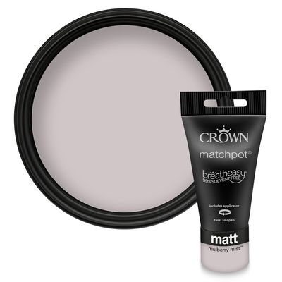 Crown Breatheasy Matt Emulsion Tester Pot - Mulberry Mist