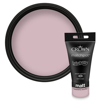 Crown Breatheasy Matt Emulsion Tester Pot - Raspberry Souffle