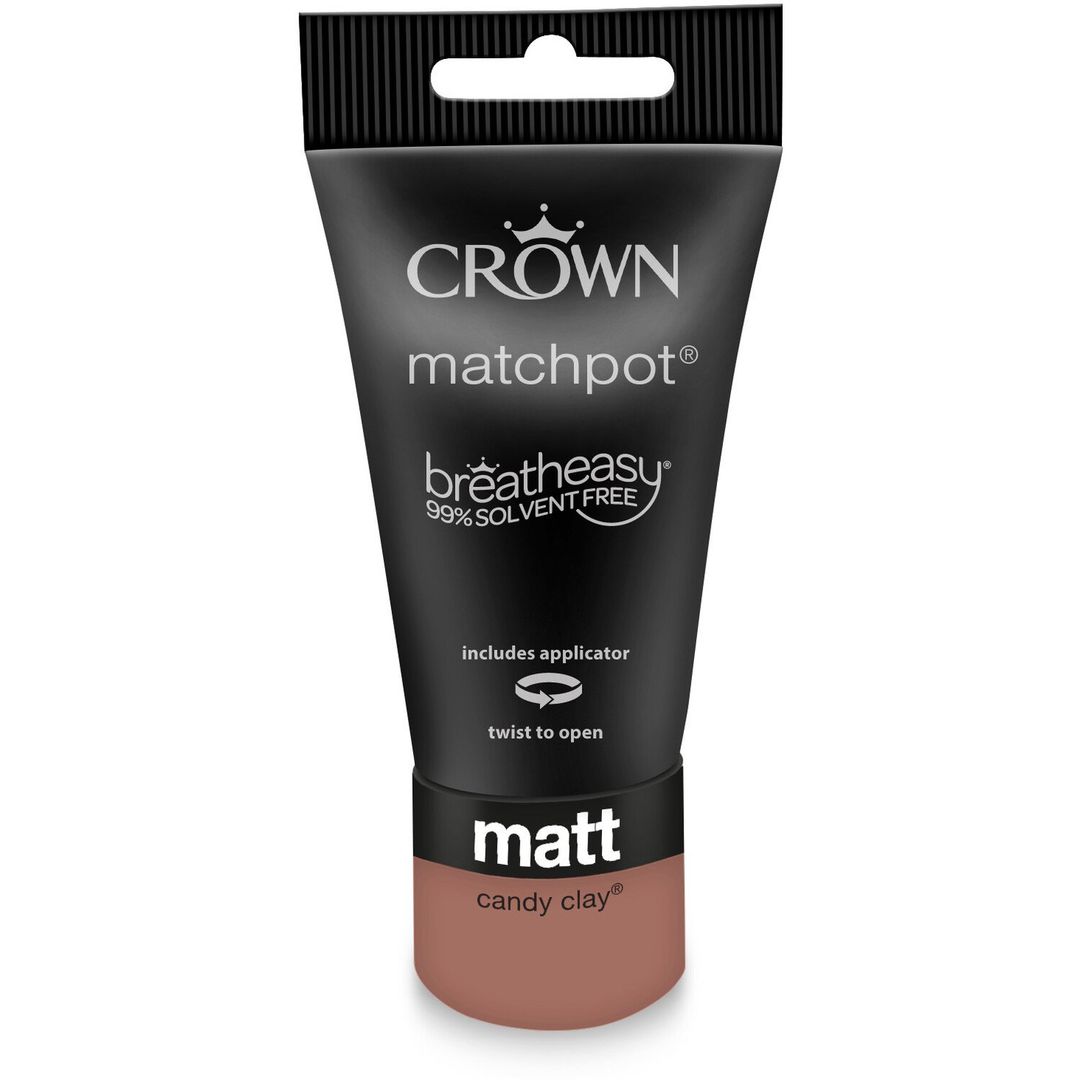 Crown Breatheasy Matt Emulsion Tester Pot - Candy Clay - Image 1
