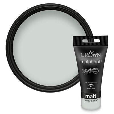 Crown Breatheasy Matt Emulsion Tester Pot - Willow Breeze - Thumbnail 2