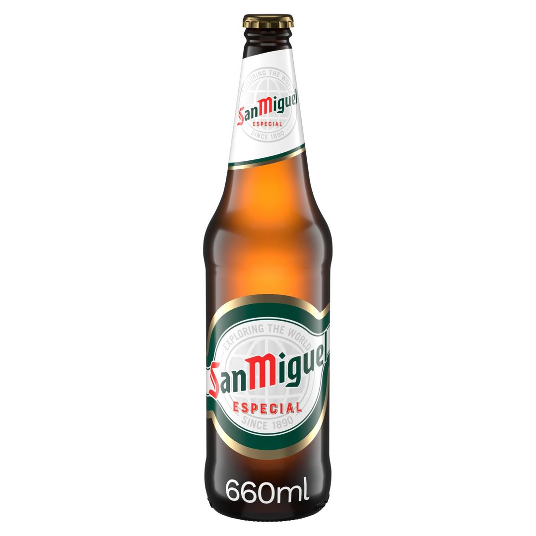 San Miguel Premium Lager Beer Bottle Multipack, 8 x 660 ml - Image 1