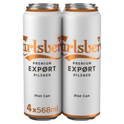 Carlsberg Export Lager Beer 4 x 568ml Pint Cans - Thumbnail 2