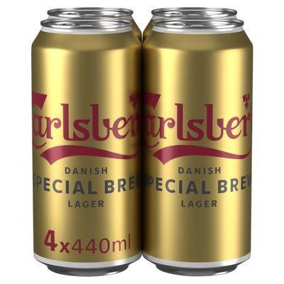 Carlsberg Special Brew Strong Lager Beer 4 x 440ml Cans - Thumbnail 2