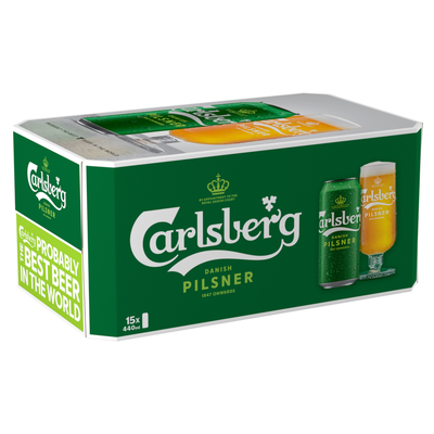Carlsberg Danish Pilsner Lager Beer Cans 15 x 440ml - Thumbnail 2