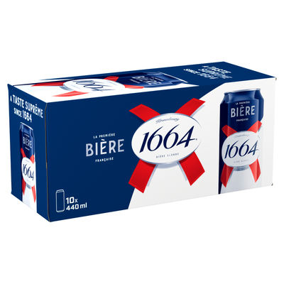 Kronenbourg 1664 Lager Beer 10 x 440ml