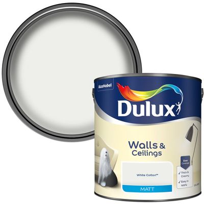 Dulux Matt Emulsion Paint - White Cotton / 2.5l