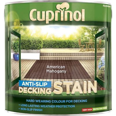 Cuprinol 5092615 Anti-Slip Decking Stain American Mahogany 2.5 Litre