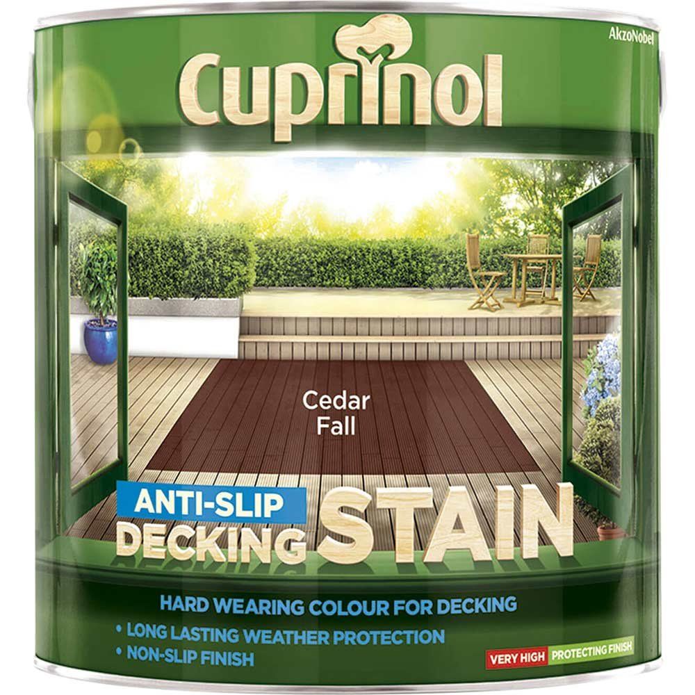 Cuprinol 5092618 Anti-Slip Decking Stain Cedar Fall 2.5 Litre - Image 1