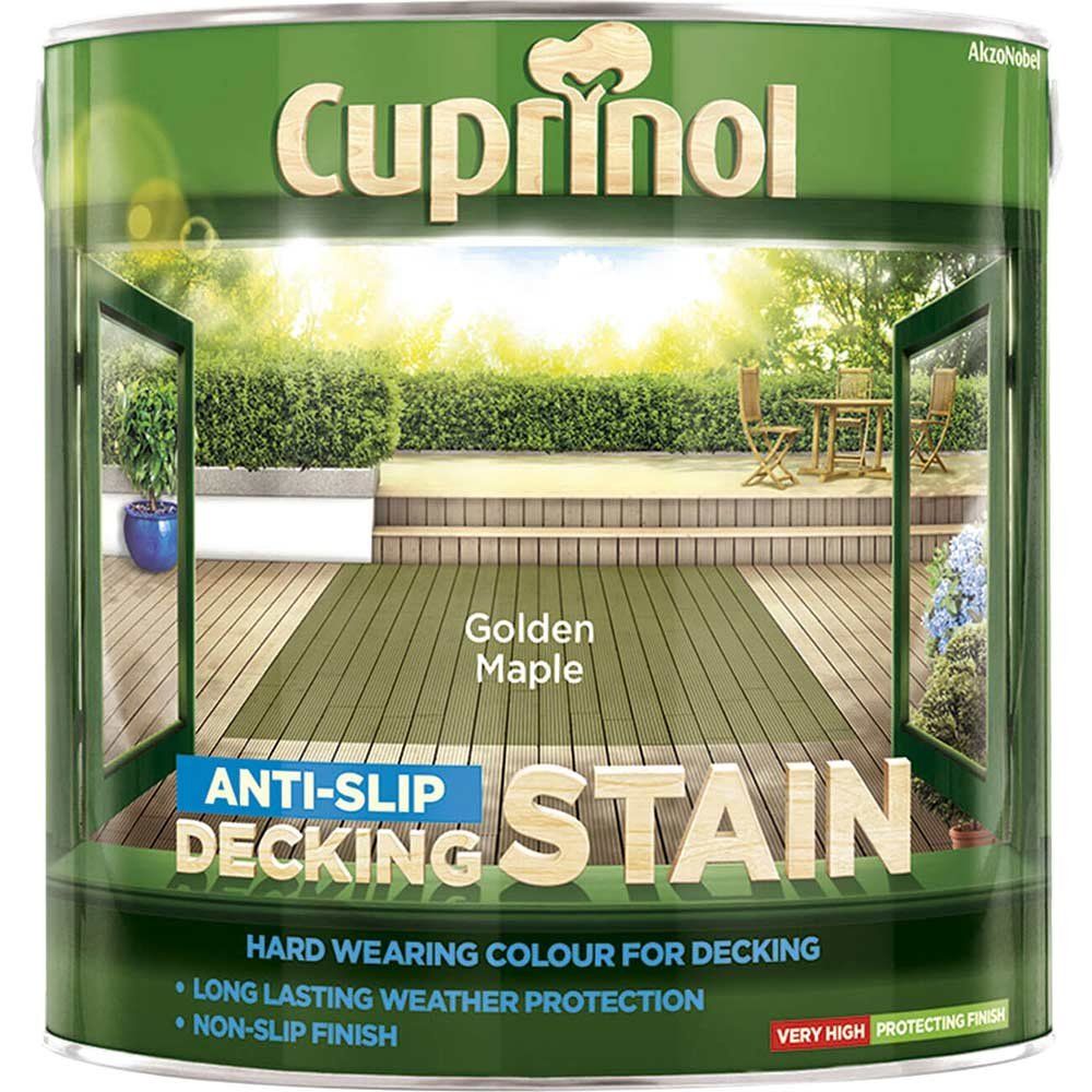 Cuprinol 5083465 Anti-Slip Decking Stain Golden Maple 2.5 Litre - Image 1