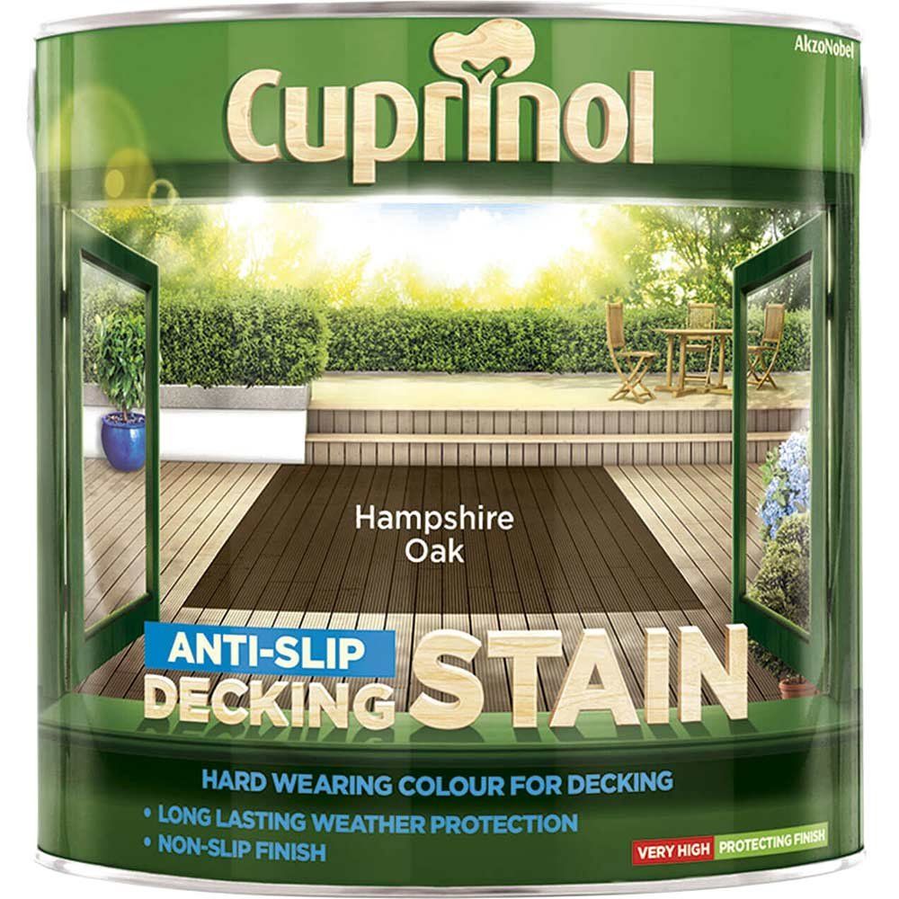 Cuprinol 5092620 Anti-Slip Decking Stain Hampshire Oak 2.5 Litre - Image 1