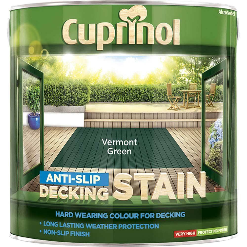 Cuprinol 5083458 Anti-Slip Decking Stain Vermont Green 2.5 Litre - Image 1