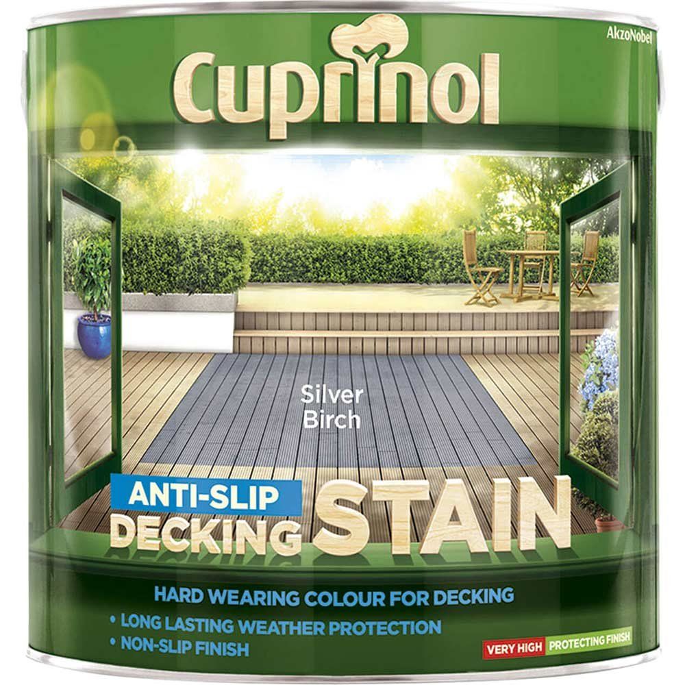 Cuprinol 5122406 Anti-Slip Decking Stain Silver Birch 2.5 Litre - Image 1