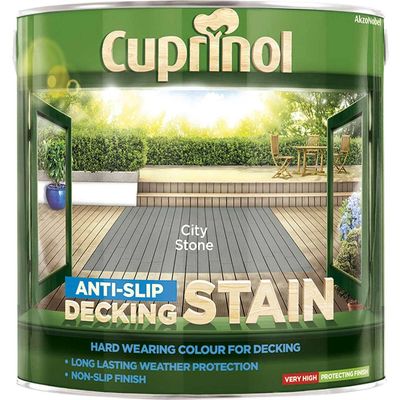 Cuprinol 5122408 Anti-Slip Decking Stain City Stone 2.5 Litre